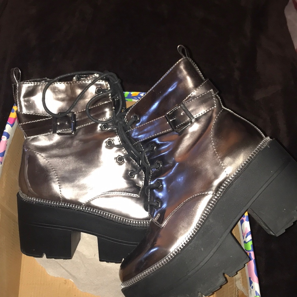 Pewter Platform Boots